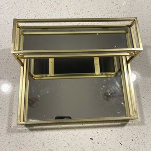 Gold & glass stand